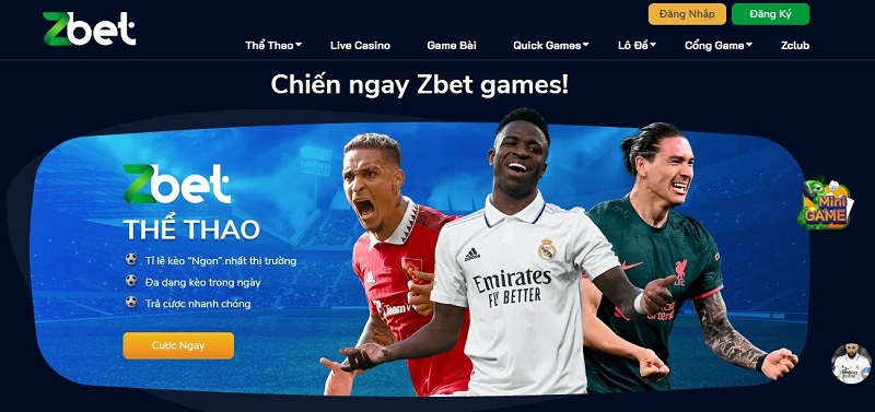Các trò chơi nổi bật trong app khi tải ZBET
