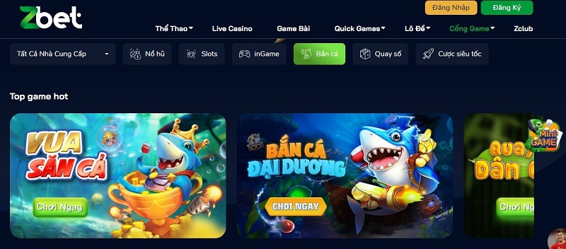 Các trò chơi nổi bật trong app khi tải ZBET